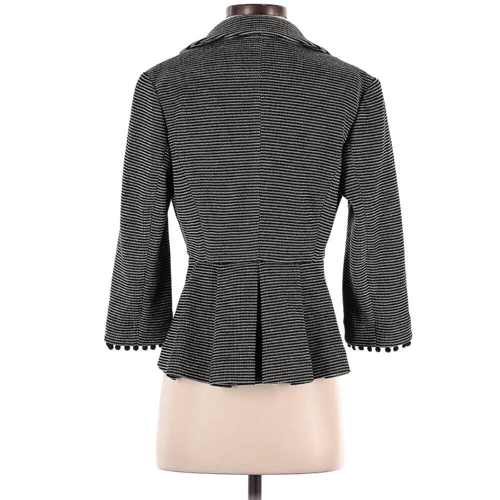 Anthropologie Tabitha Jacket Size S Chandelier Black White Striped Knit Blazer - Picture 3 of 5
